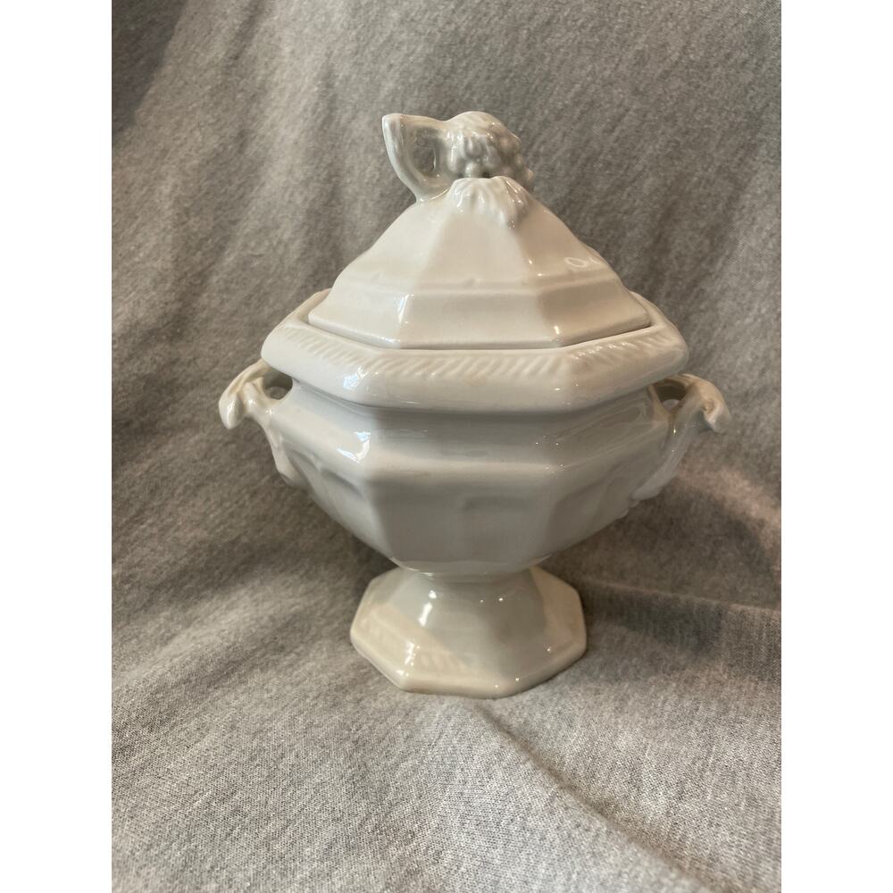 VTG.Mini Red Cliff Ironstone Grape Leaf Soup Tureen-No Ladle
